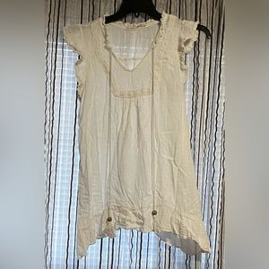 Sleeveless Hippy White Top